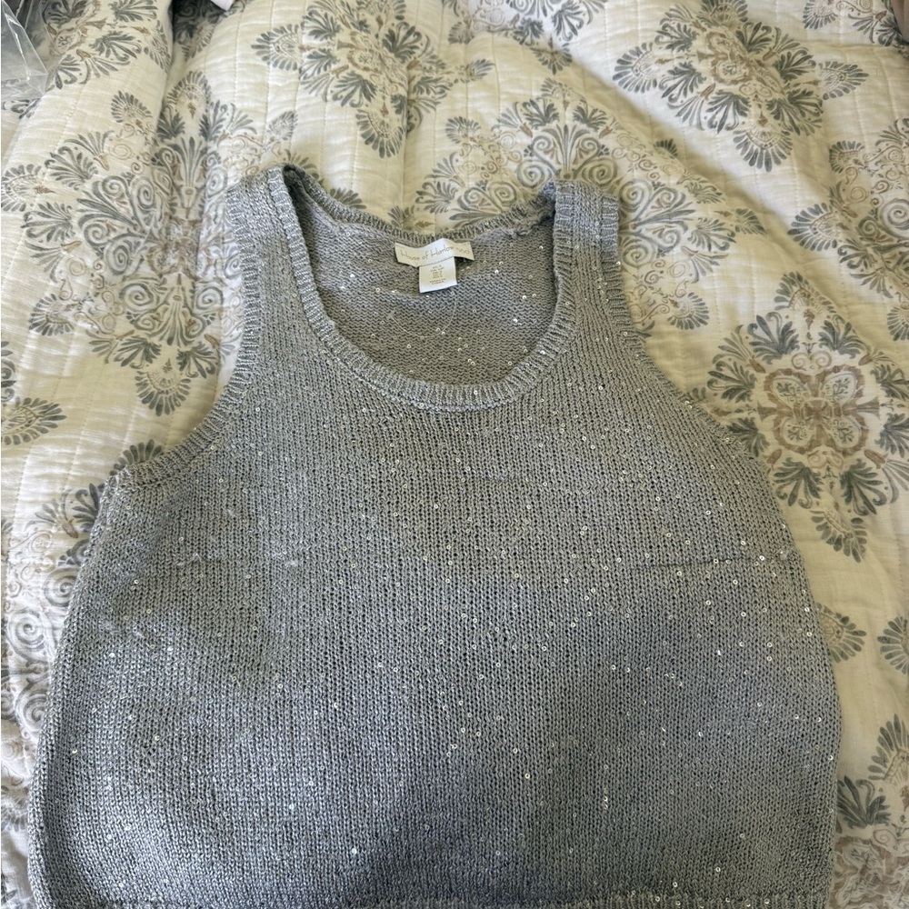 House of Harlow Sparkly Mesh Top